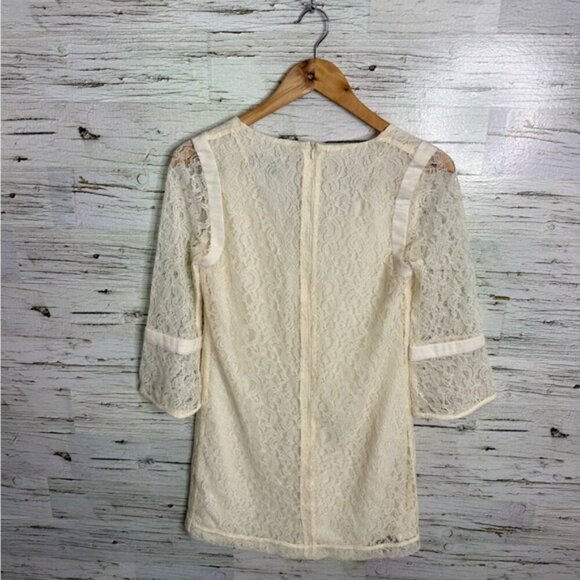 French Connection T-Gigliolia Moments Dress white cream  lace NWT size 2 - Picture 6 of 8